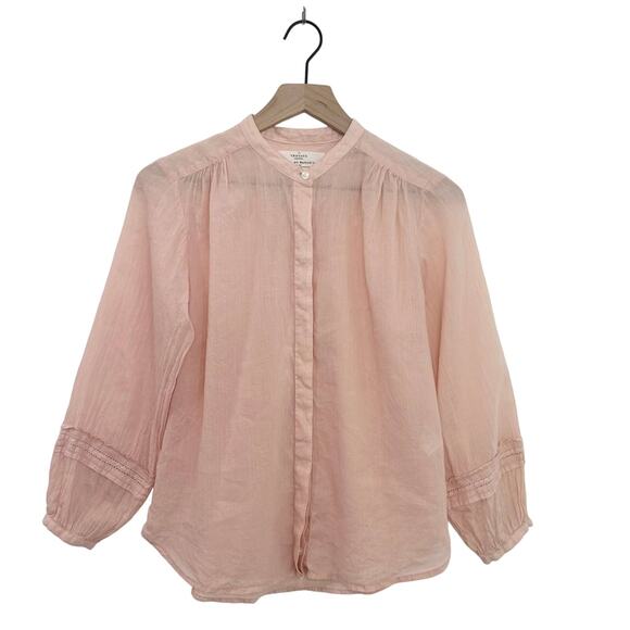 Trovata Tops - Trovata Bird of Paradise Pink Button Down Blouse Lightweight XS